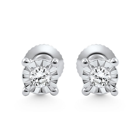 Screw Back Diamond Studs Lab Grown