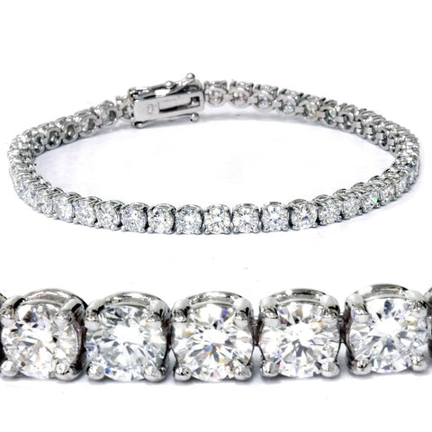 7 Carat Bezel-Set Diamond Eternity Tennis Bracelet