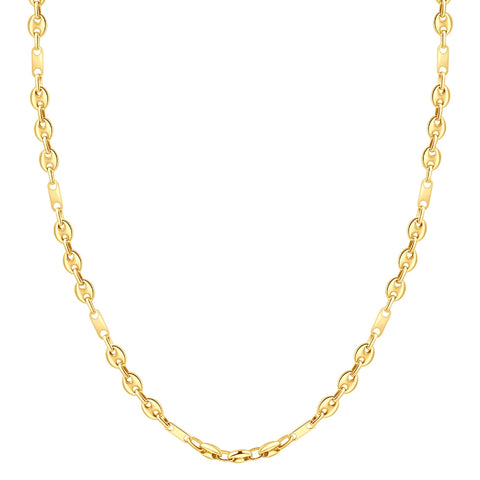 14k Yellow Gold Women's 22" Marine Chain Necklace 14.2 Grams 5.5mm Thick