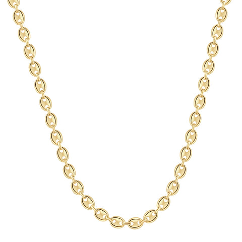 14k Yellow Gold Mariner Women's 24" Chain Necklace 22 Grams 7mm Thick