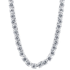G/VS 38Ct TW Diamond Tennis Necklace 16" in 14k White or Yellow Gold Lab Grown