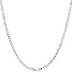 8Ct TW Natural Diamond Tennis Necklace 14K White Gold 18" "ebay live"
