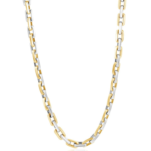 Men's 14k Gold (140gram) or Platinum (263gram) 8mm Link Chain Necklace 22"