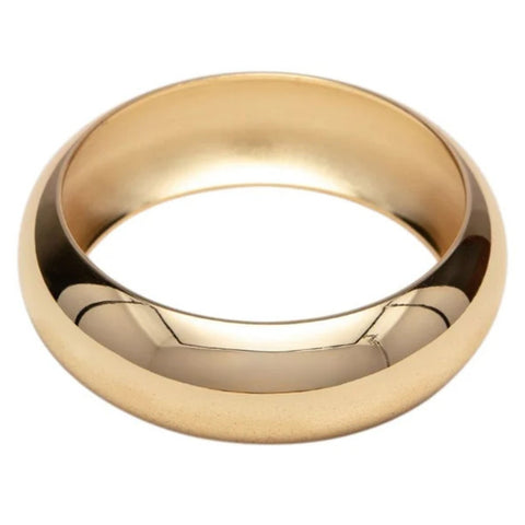 Heavy Weight Thick 1" 18k Yellow Gold Plated Bangle