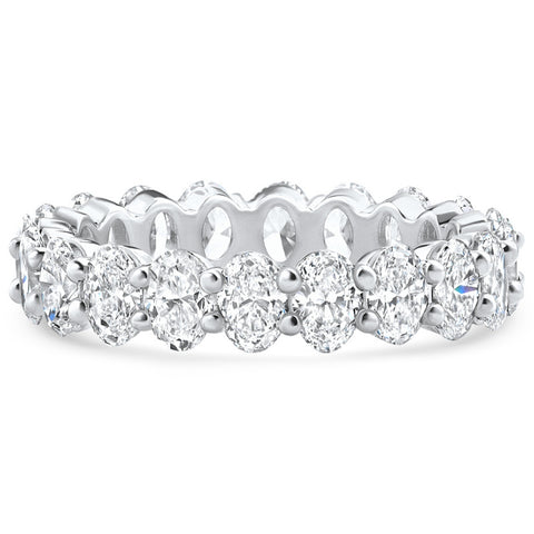14k White Gold 2.25ct Oval Lab Diamond Eternity Ring