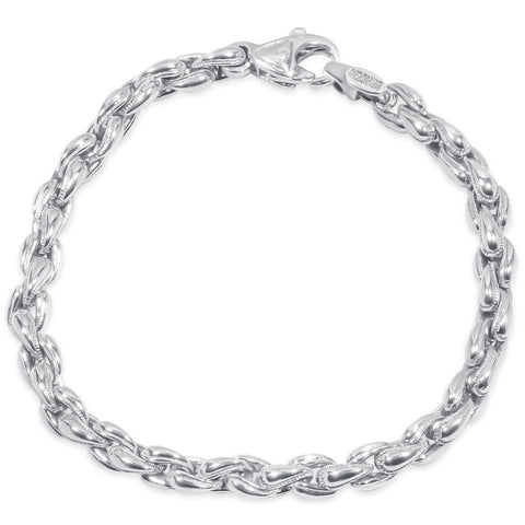 Men's Designer Cable Link 14k Gold (38gram) or Platinum (61gram) 6.5mm Bracelet 8.5"