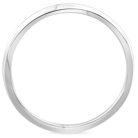 2mm Plain Polished Platinum Comfort Wedding Band