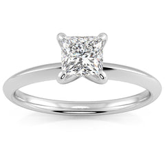F/VS .20 - .75Ct Princess Cut Diamond Engagement Ring 14k Gold Lab Grown