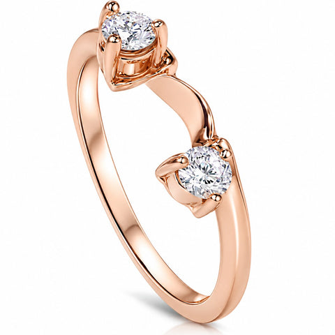1/4ct Diamond Guard Ring Enhancer 14K Rose Gold