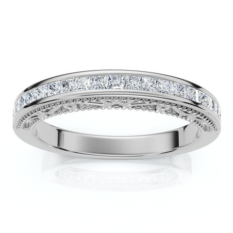 1/2ct Princess Cut   14K Diamond Anniversary Ring