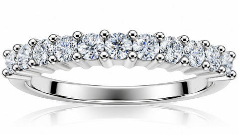1/4ct 14K White Gold Diamond Wedding Stacker Guard Ring