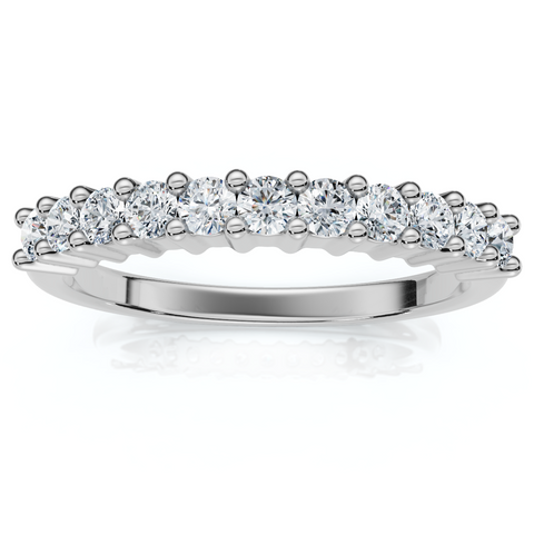 Platinum 1/4ct Stackable Round Diamond Wedding Ring