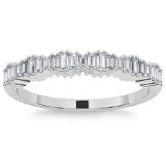1/3Ct Baguette Cut Designed Anniversary Band 14k Gold Lab Grown