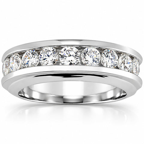 Men's 1.80 Ct T.W. Diamond Ring 10k White Gold
