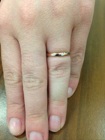1/30ct Promise Diamond Solitaire Bezel Engagement Ring 14K Rose Gold