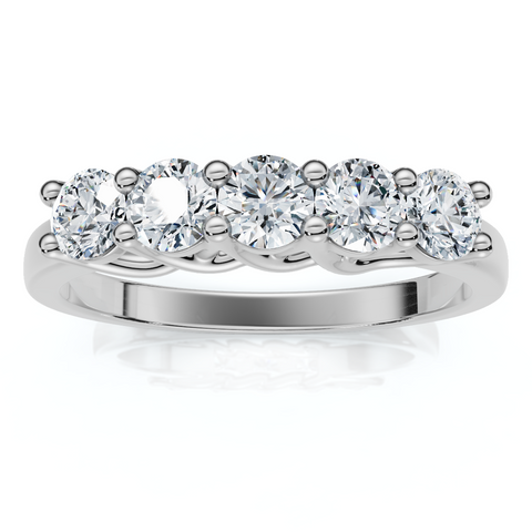 White Gold 1/2ct 14K Diamond Wedding Guard Ring New