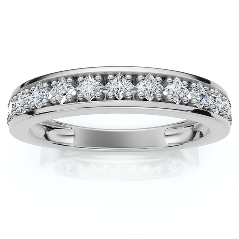 1/3ct Princess Cut Diamond Wedding Ring White Gold