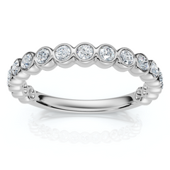 1/2Ct Diamond Wedding Ring Channel Set 14k Gold or Platinum Lab Grown EF/VS
