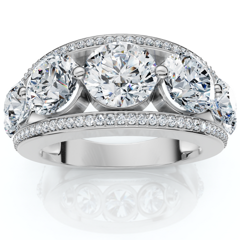 G/VS 4 Carat (Ctw) Diamond Wedding Ring in 10k White or Yellow Gold Lab Grown