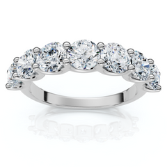 1 - 3Ct TW Seven Stone Diamond Ring 14k Gold or Platinum Lab Grown