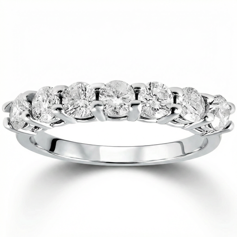 1ct Diamond Wedding Ring Prong Womens Brilliant Cut Stackable Band Jewelry