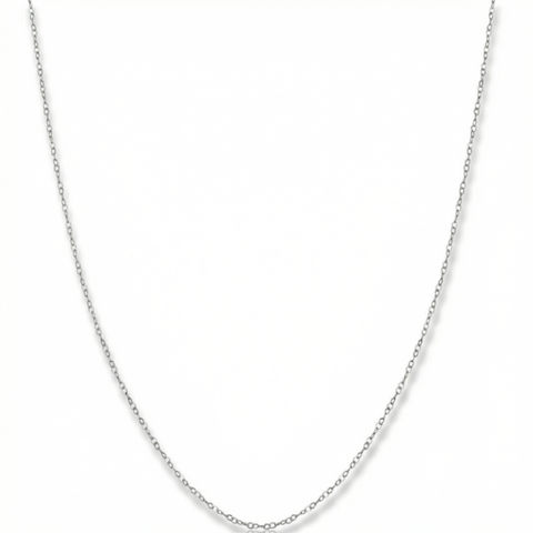 14k White Gold 0.7-mm Round Cable Chain (18 inches)