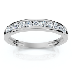 1/4Ct Lab Grown Diamond Channel Set Womens Wedding Ring 14k Gold or Platinum