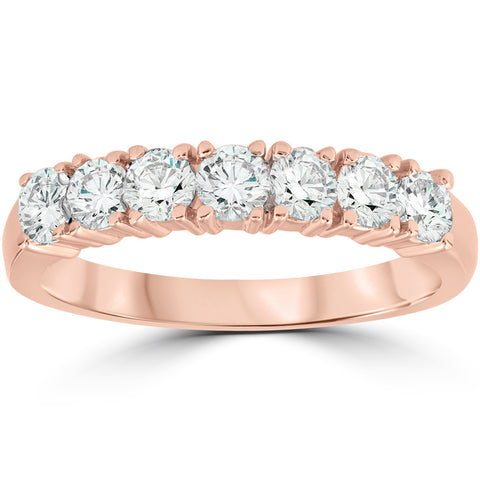 1ct Diamond Rose Gold Wedding Anniversary Ring 14K