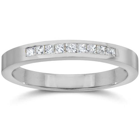 1/4ct Princess Cut Diamond Wedding White Gold 14K Ring