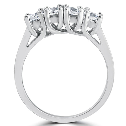 1ct Diamond White Gold Curve Wedding Ring Enhancer