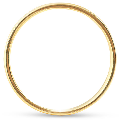 14K Yellow Gold 2mm Milgrain Wedding Comfort Ring Band