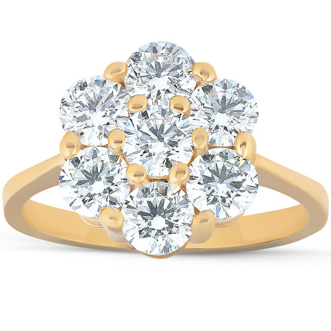 SI/G 2 Ct Diamond EX3 Lab Grown 14k Yellow Gold Engagement Ring