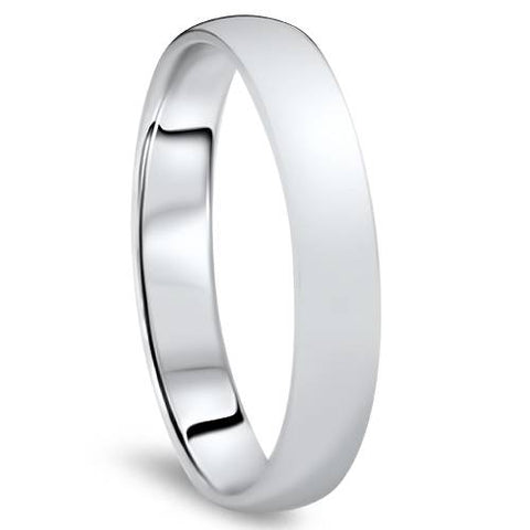 High Polished 4MM Domed Wedding Band Ring 950 Platinum