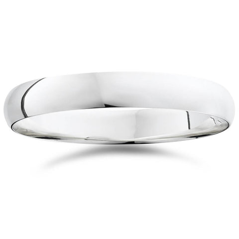 4mm Dome High Polished Wedding Band 14K White Gold