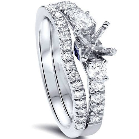 1/2ct Diamond Engagement Ring Setting Set 950 Platinum