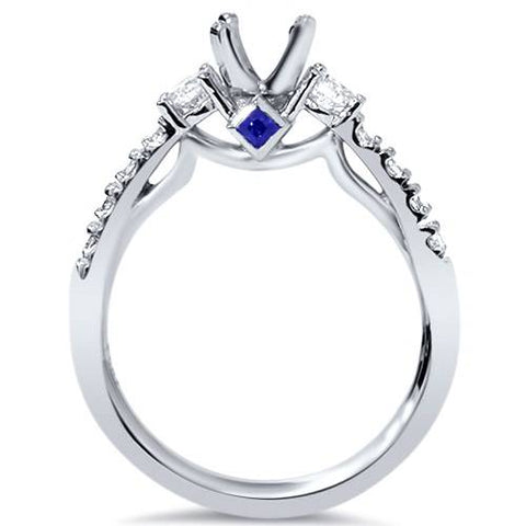 3/8ct Diamond Engagement Ring Setting 950 Platinum