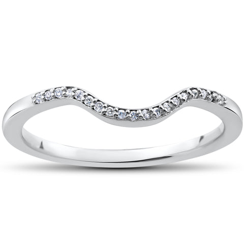 G/VS 1/16 ct Lab Grown Diamond Aria Wedding Curved Womens Ring
