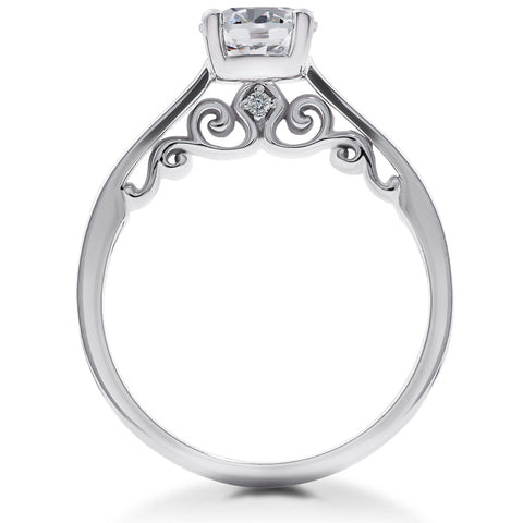 1 1/2 ct Lab Grown Eco Friendly Diamond Gabriella Engagement Ring 14k White Gold