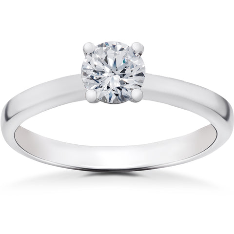 G/VS .50 ct 100% Diamond Elizabeth Engagement Ring 14k White Gold Lab Grown