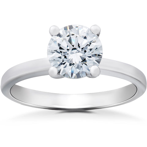VS 1 1/2 ct Lab Grown Eco Friendly 100% Diamond Engagement Ring 14k White Gold