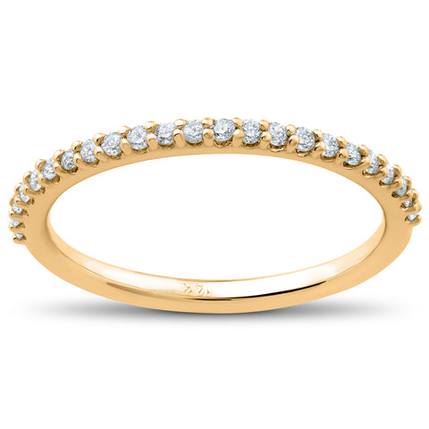 GVS .25Ct Lab Grown 100% Diamond Wedding Ring in 14k White, Yellow, or Rose Gold