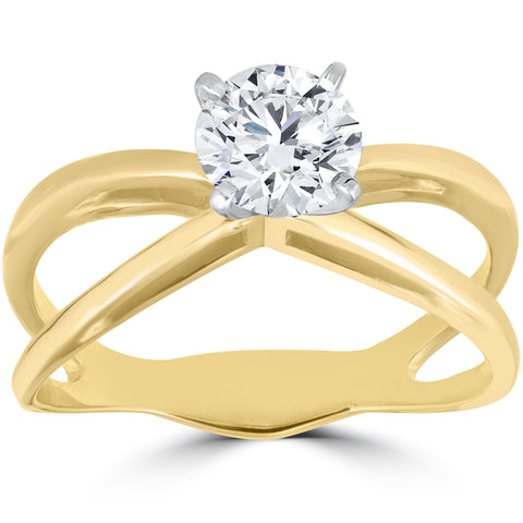 1 ct Solitaire Diamond Engagement Ring 14k Yellow Gold