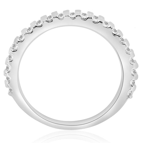 1 ct Diamond Wedding Ring 14k White Gold Womens Anniversary Stackable Jewelry