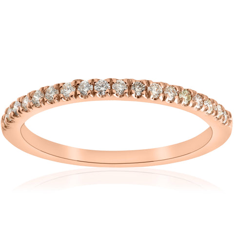 10k Rose Gold 1/4ct Diamond Wedding Anniverary Stackalbe Wedding Ring