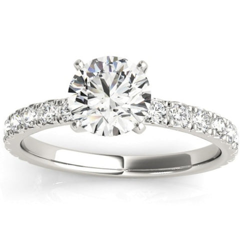1 Ct Diamond Round Cut Engagement Ring White, Yellow, or Rose Gold