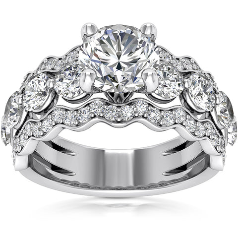 2.40 Ct Round Cut Diamond Engagement Ring 14k White Gold