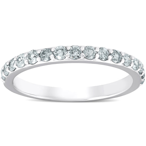 1/2 Ct Diamond Wedding Ring 14k White Gold Womens Anniversary Band