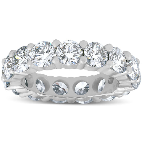 Sparkly 5 Carat Lab Grown Diamond Eternity Ring Wedding Band 14K White Gold