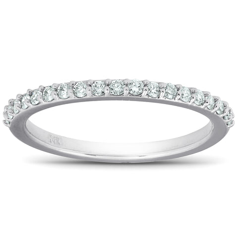 1/4Ct Diamond Ring Matching Engagement Band 14k White Gold
