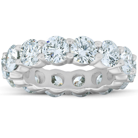 VS 6 3/4 Ct Diamond Eternity Wedding Ring 14k White Gold Lab Created